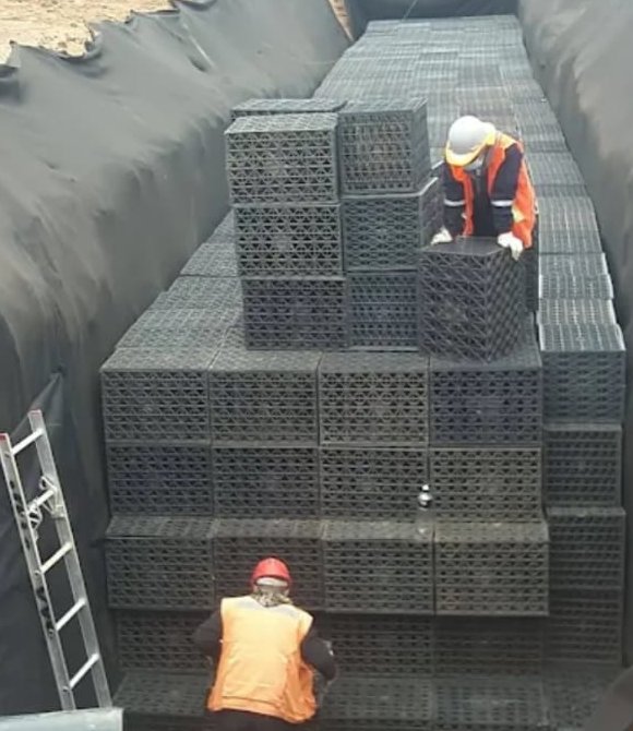 Armado de cubo dren de aguas lluvias